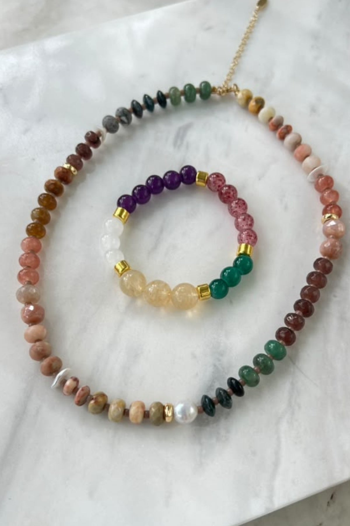 BOHO CHIC GEMSTONE NECKLACE