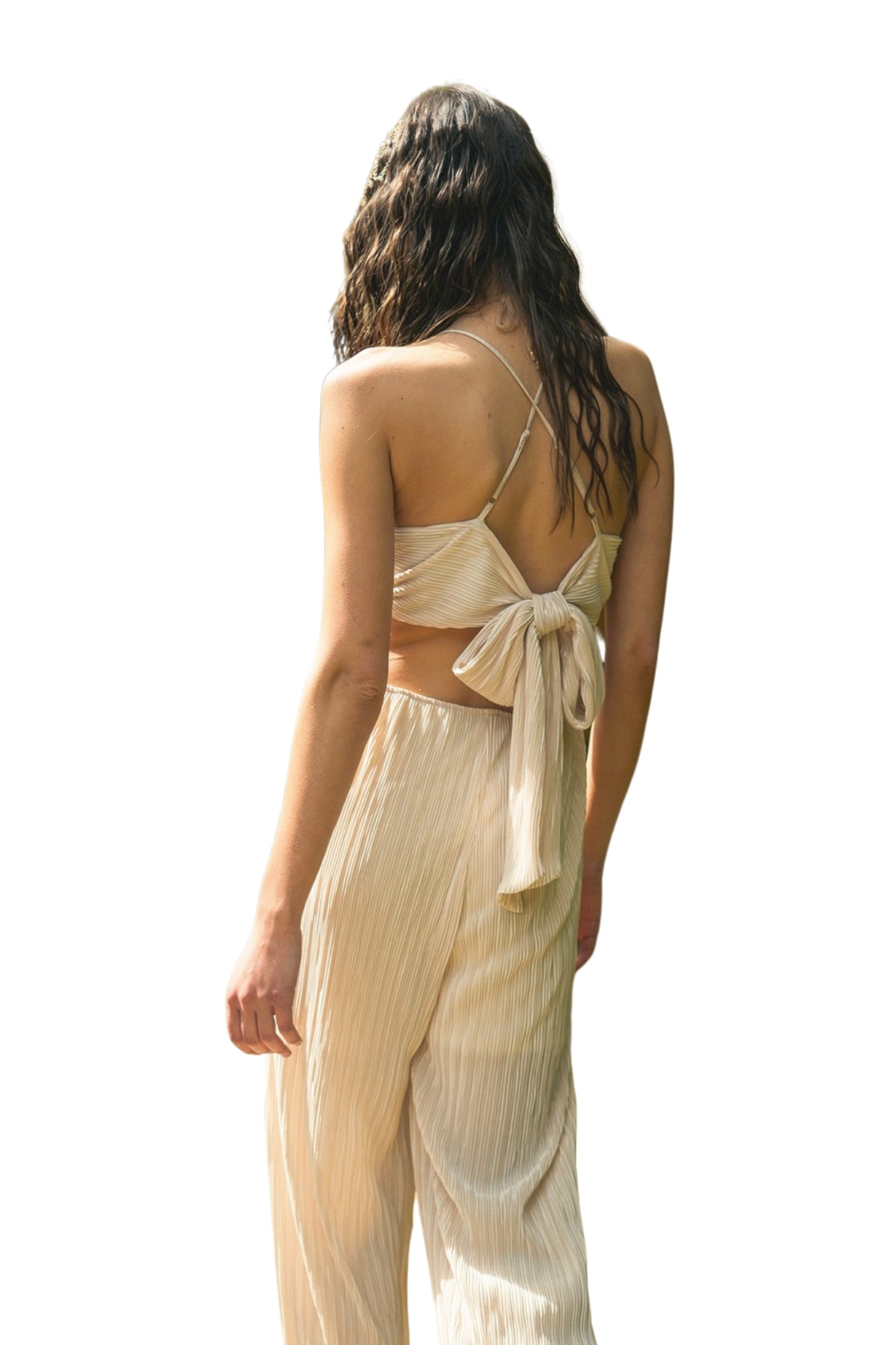 BRODE PLEATED CUTOUT JUMPSUIT