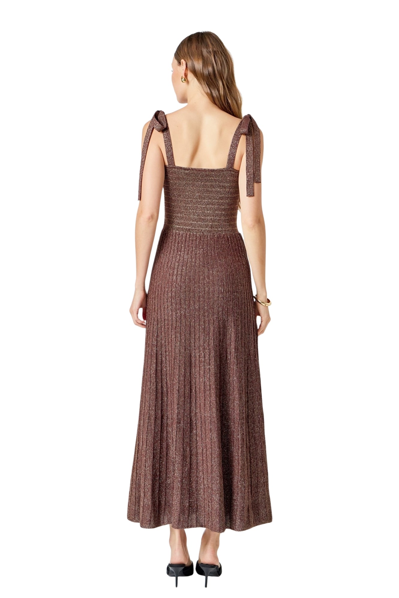 LUREX SLEEVELESS MAXI DRESS