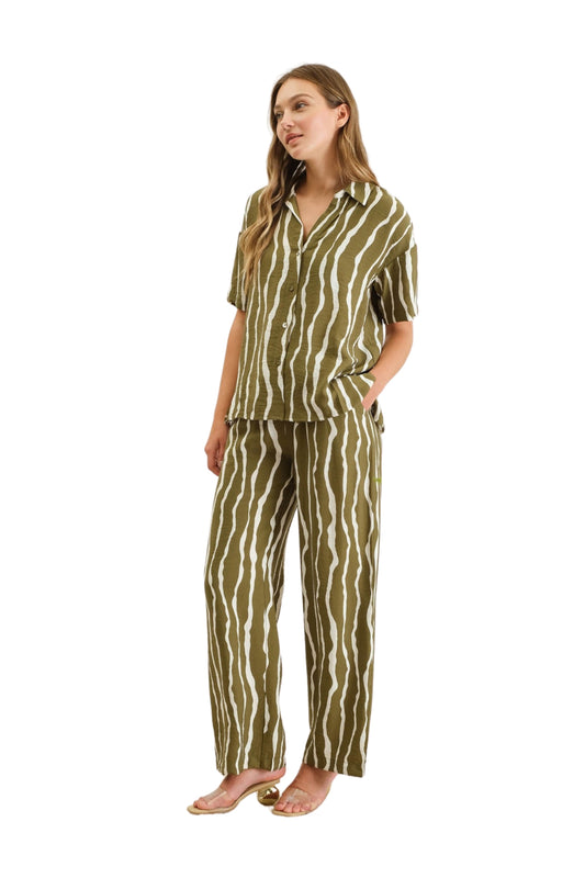 ZEBRA PRINT SET - OLIVE