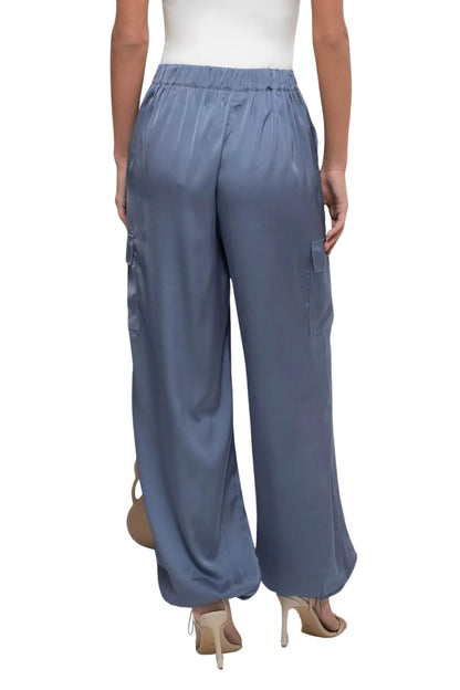 SATIN CARGO JOGGER PANTS