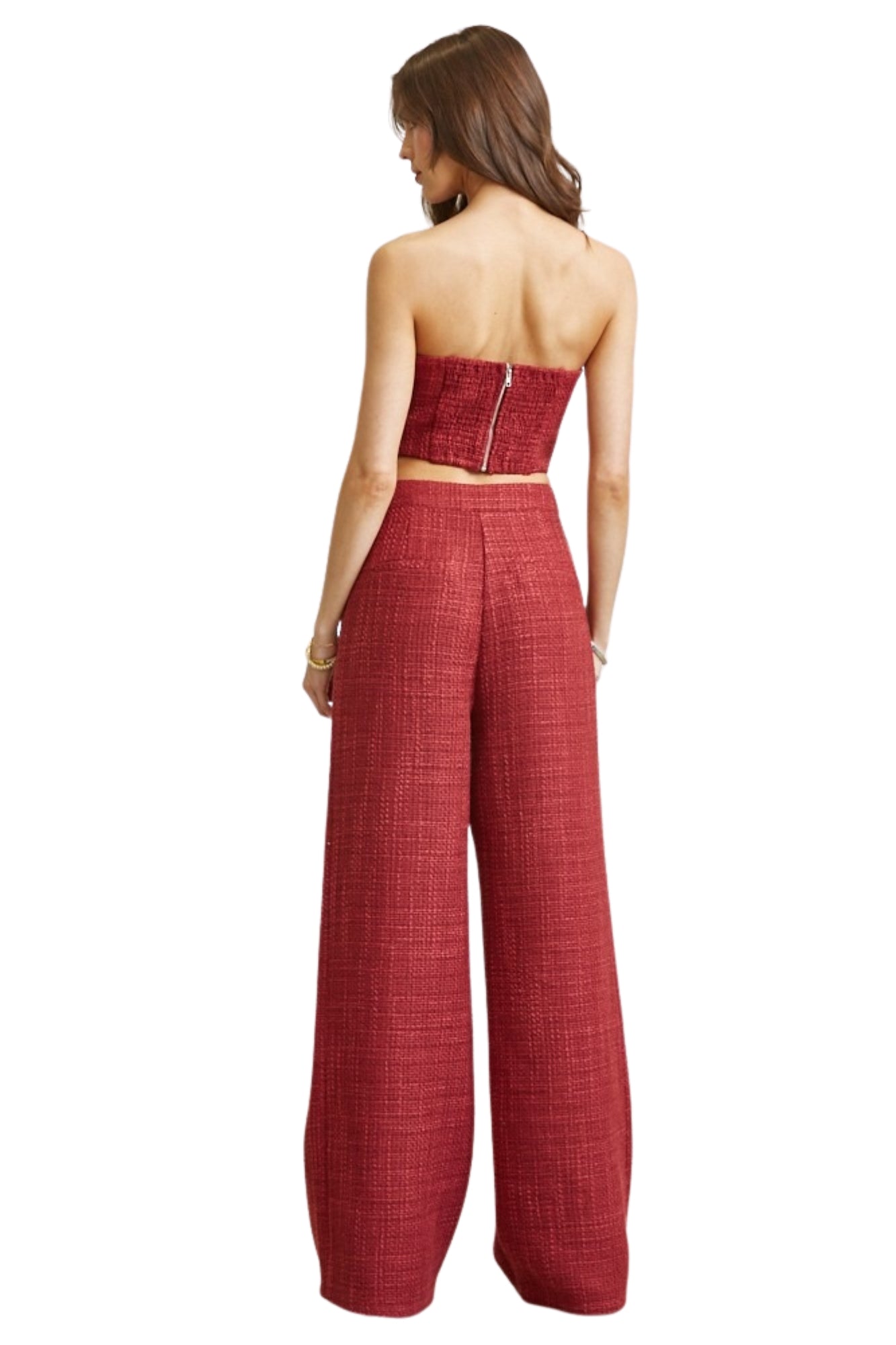 TWEED CORSET TOP & PANTS SET