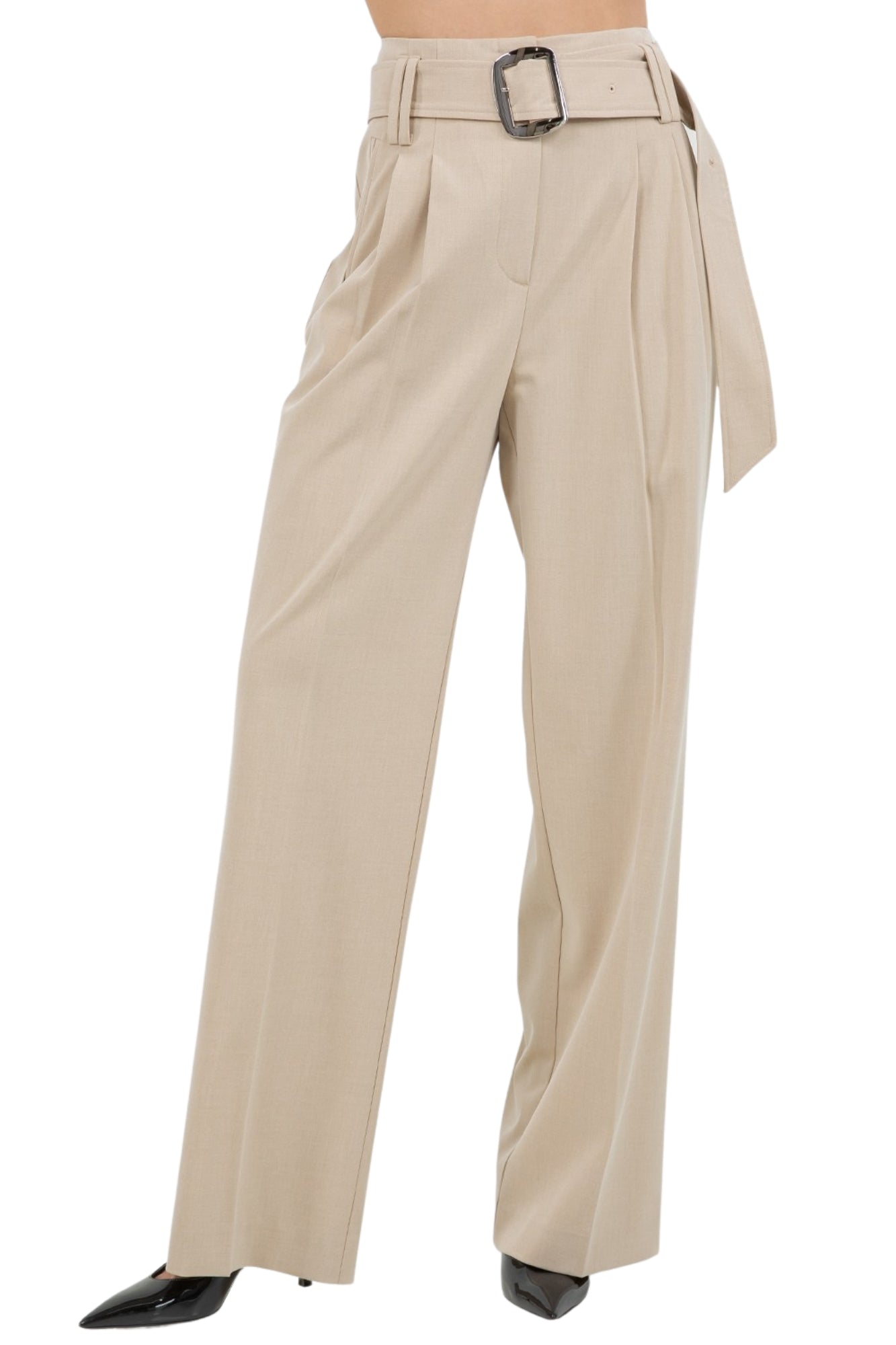 STRUCTURED BUTTON DOWN TOP & STRAIGHT LEG TROUSER