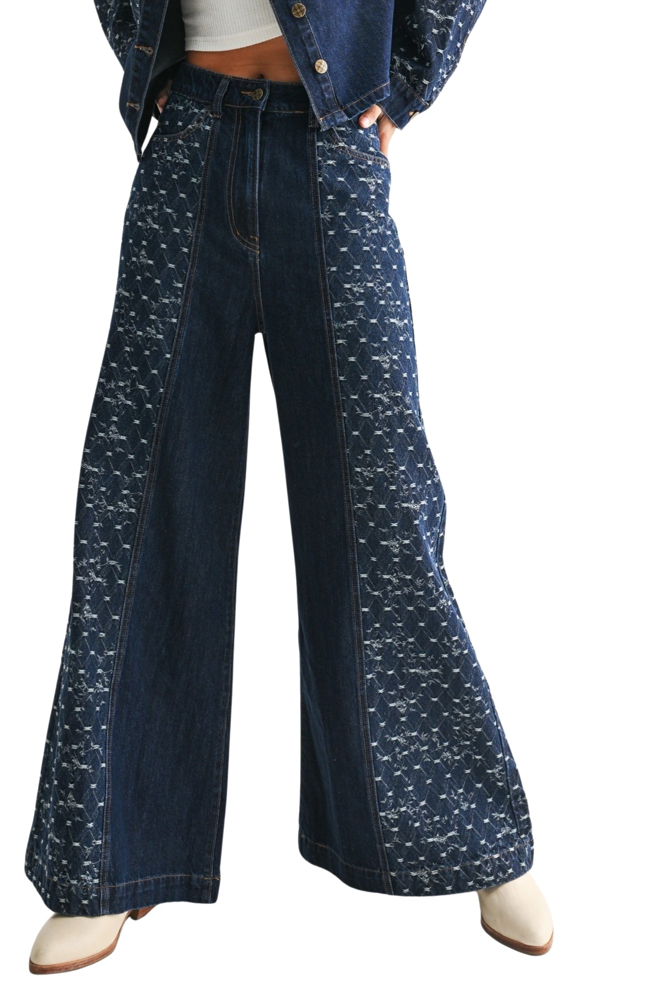 STYLISH PATTERNED DENIM SET