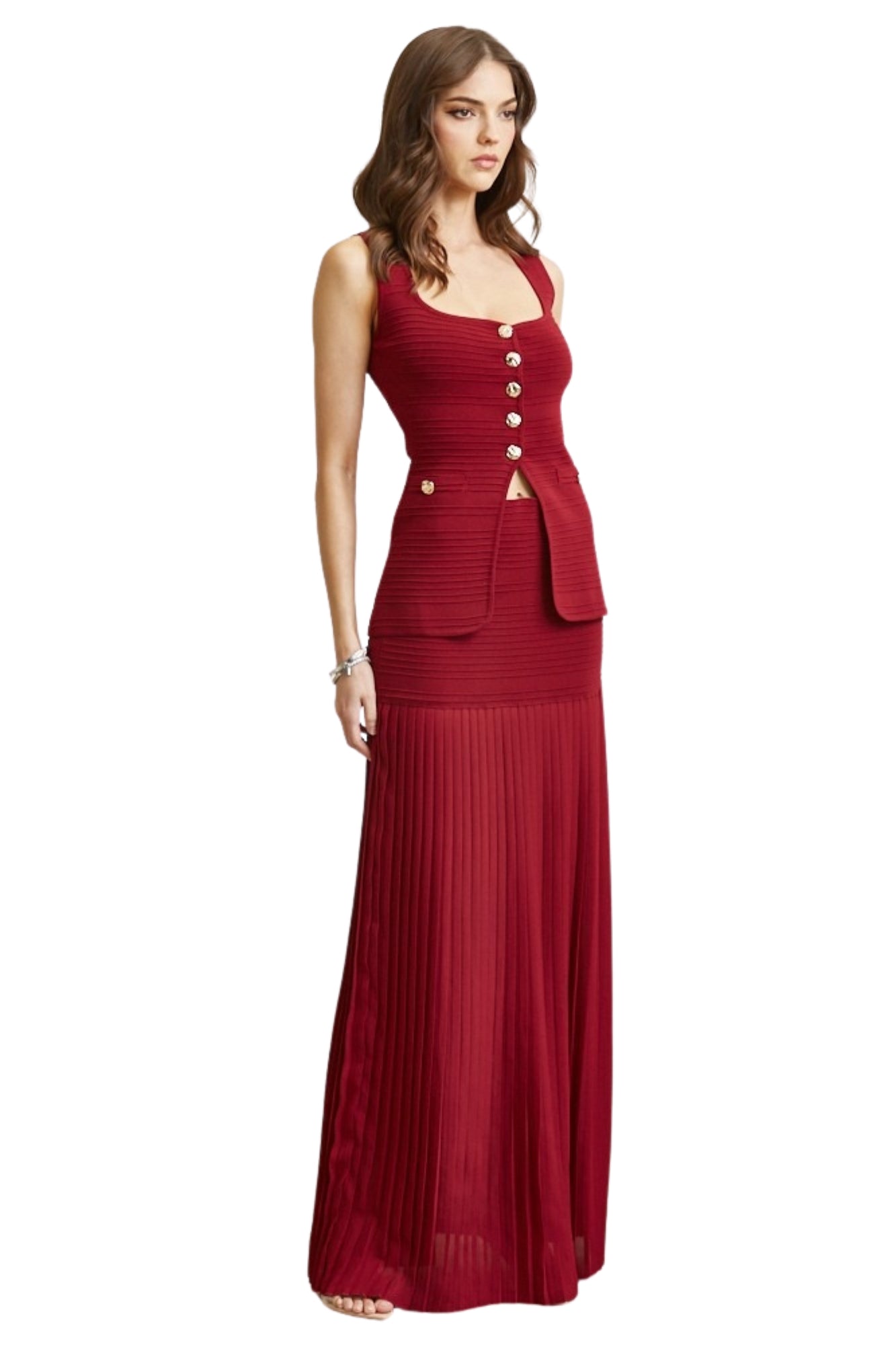 KNIT TOP & MAXI SKIRT SET