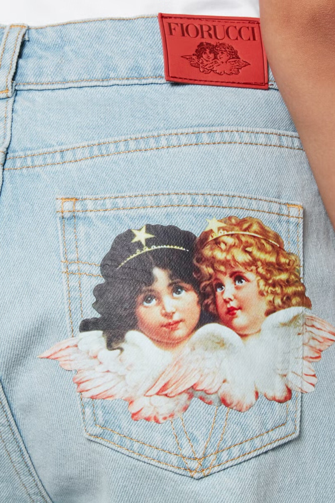 TARA JEANS WITH ANGELS PATCH