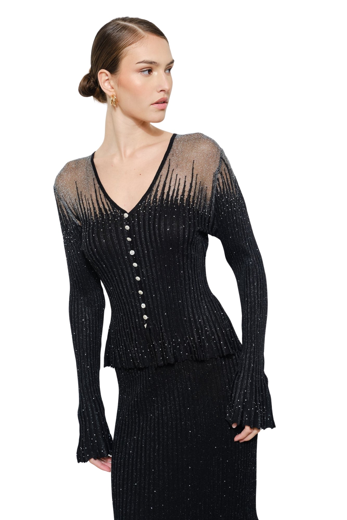 LUXE METALLIC LUREX HOTFIXS JEWELED SET