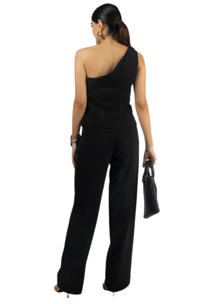 ONE SHOULDER SET - BLACK