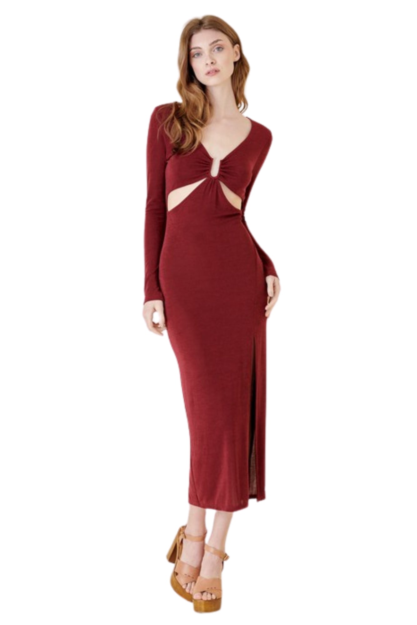 CUT-OUT MIDI DRESS