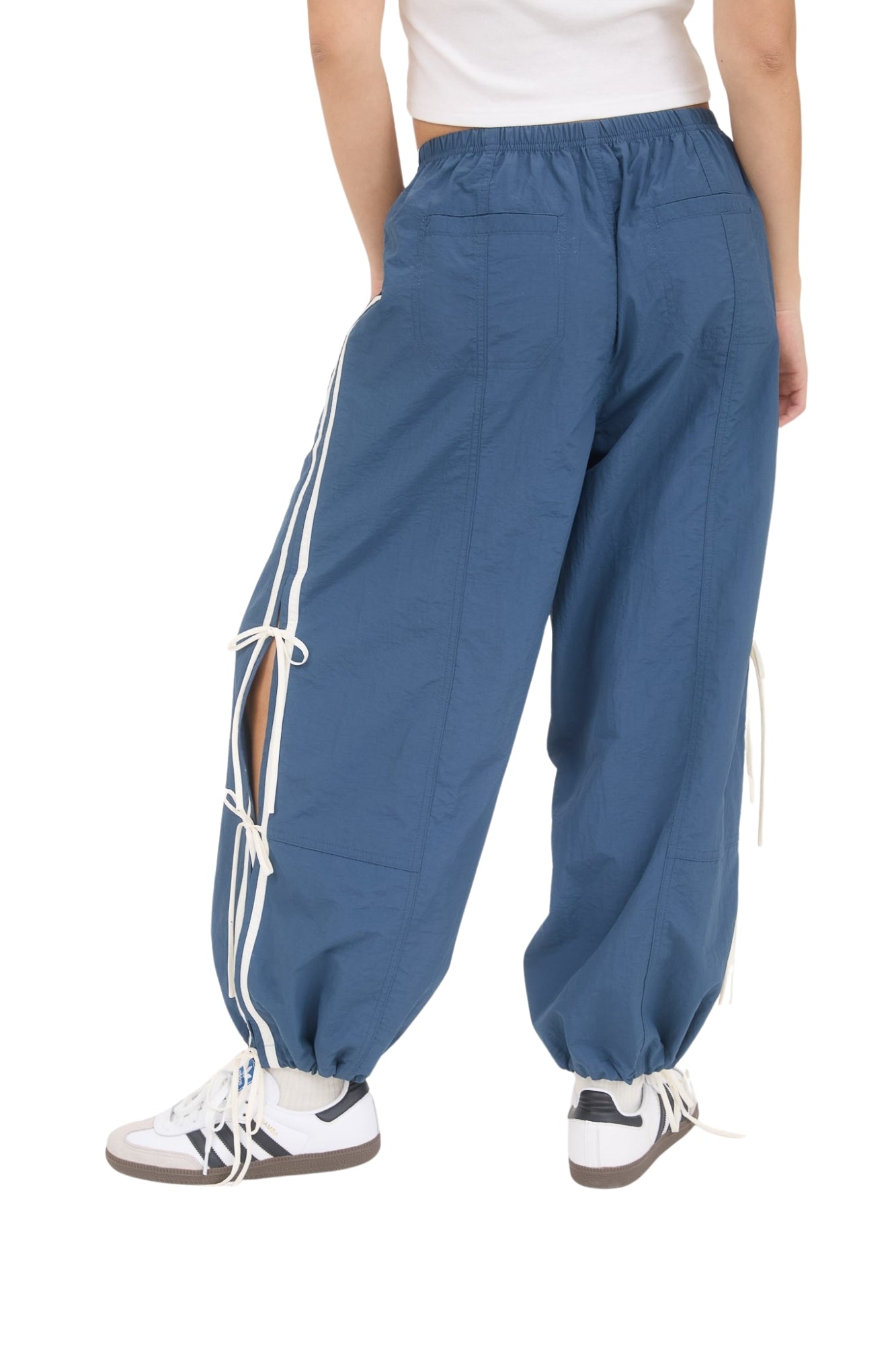 SIDE STRIPE TIE STRAP TRACK JOGGERS