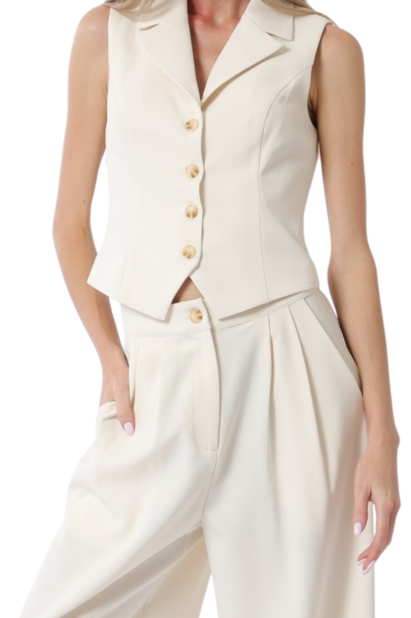 BUTTON DOWN TOP & LONG PANTS SET