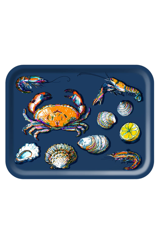 BIRCH WOOD TRAY - SEA FOOD