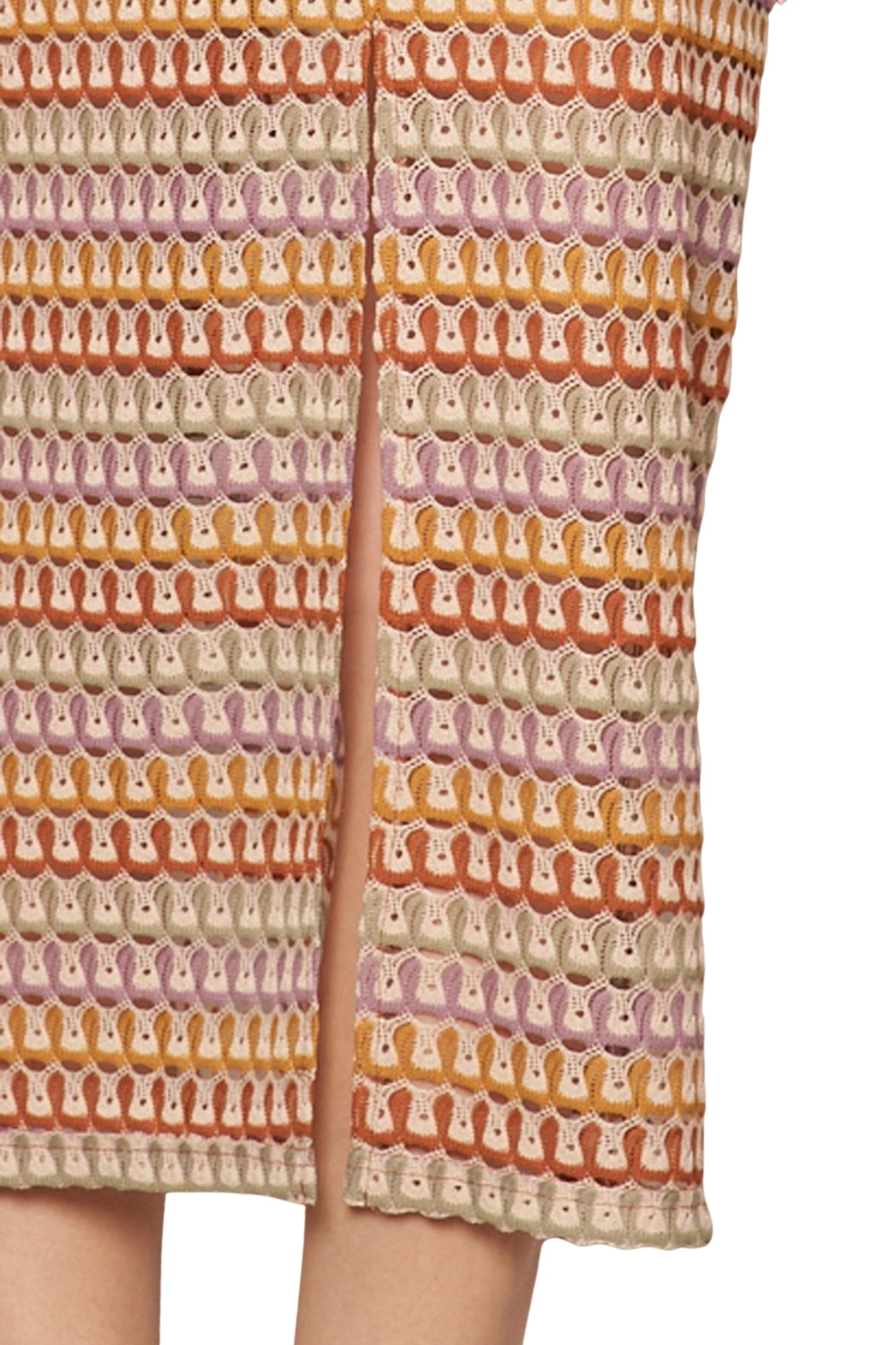 MULTICOLOR CROCHET MIDI DRESS