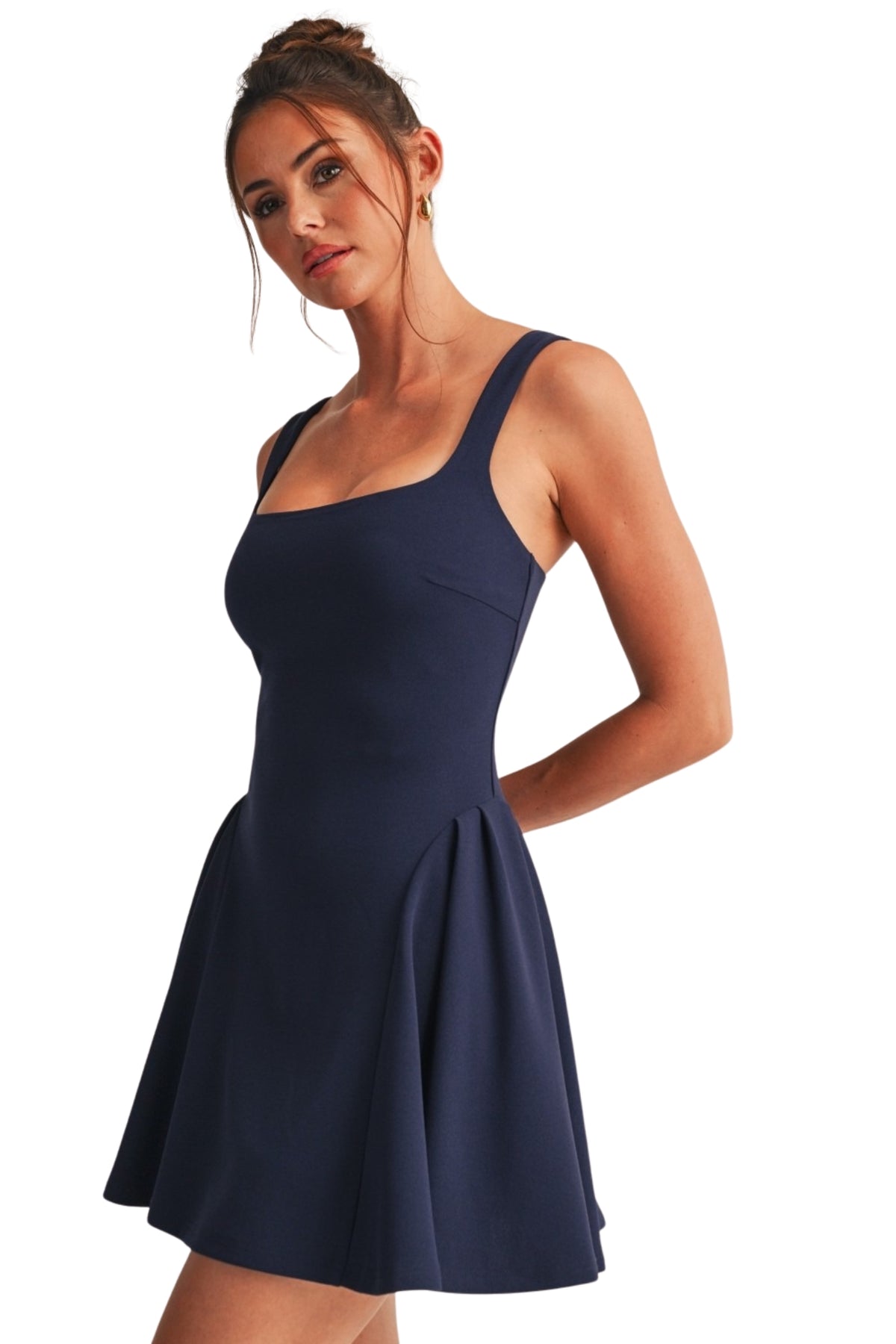 MIDNIGHT FLARE MINI DRESS