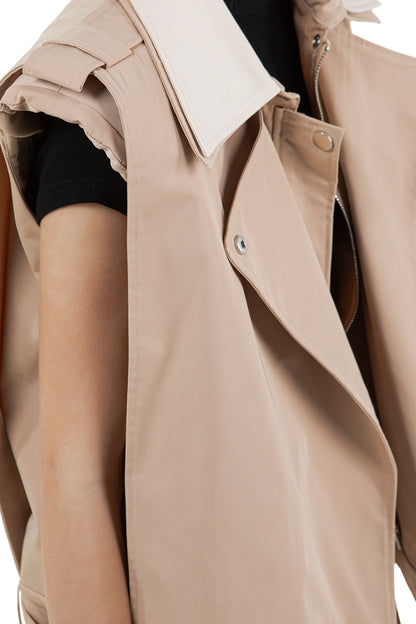 DOUBLE CONTRAST COLLAR VEST