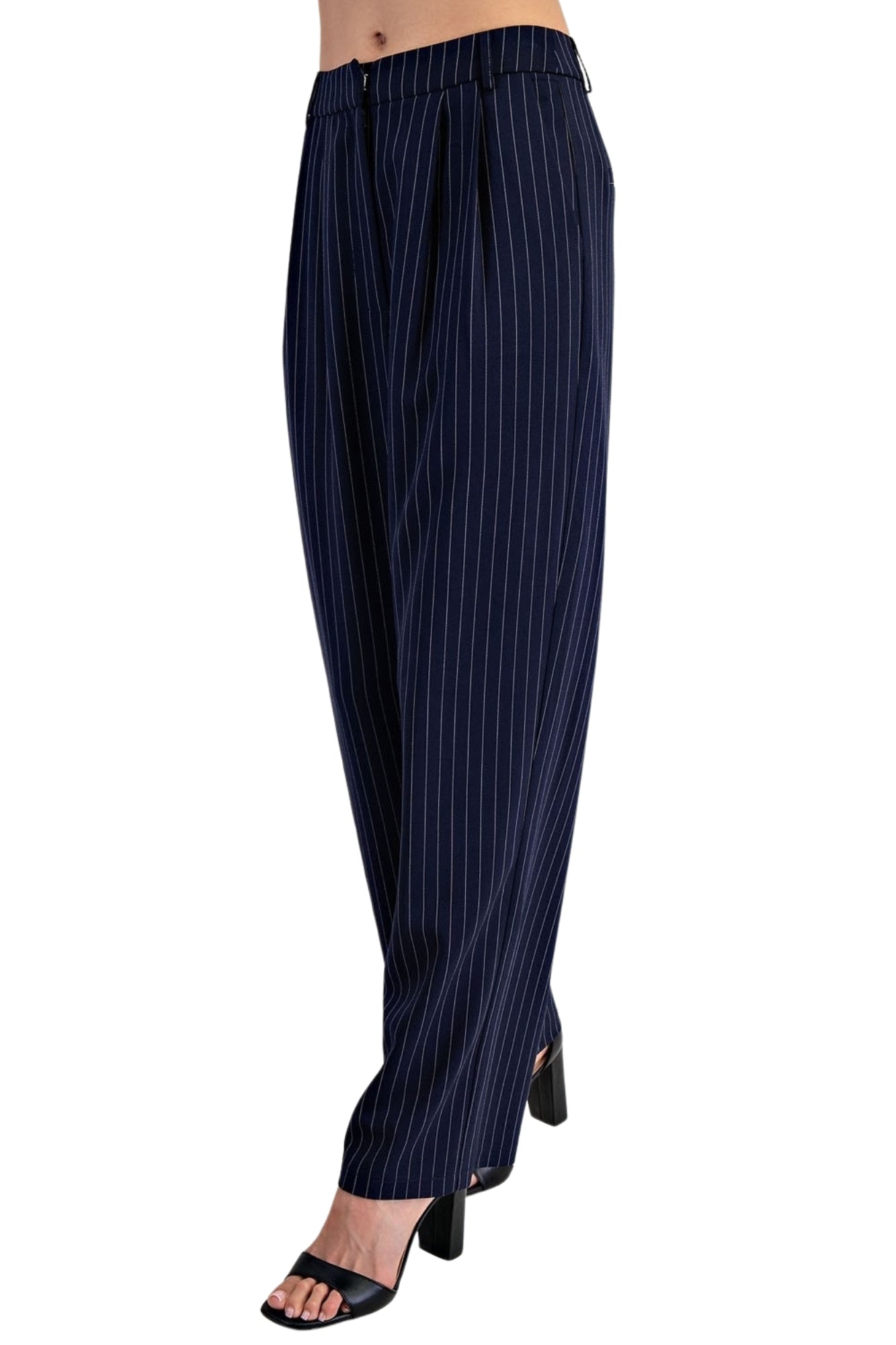 PINSTRIPE WOVEN TOP & PANTS SET