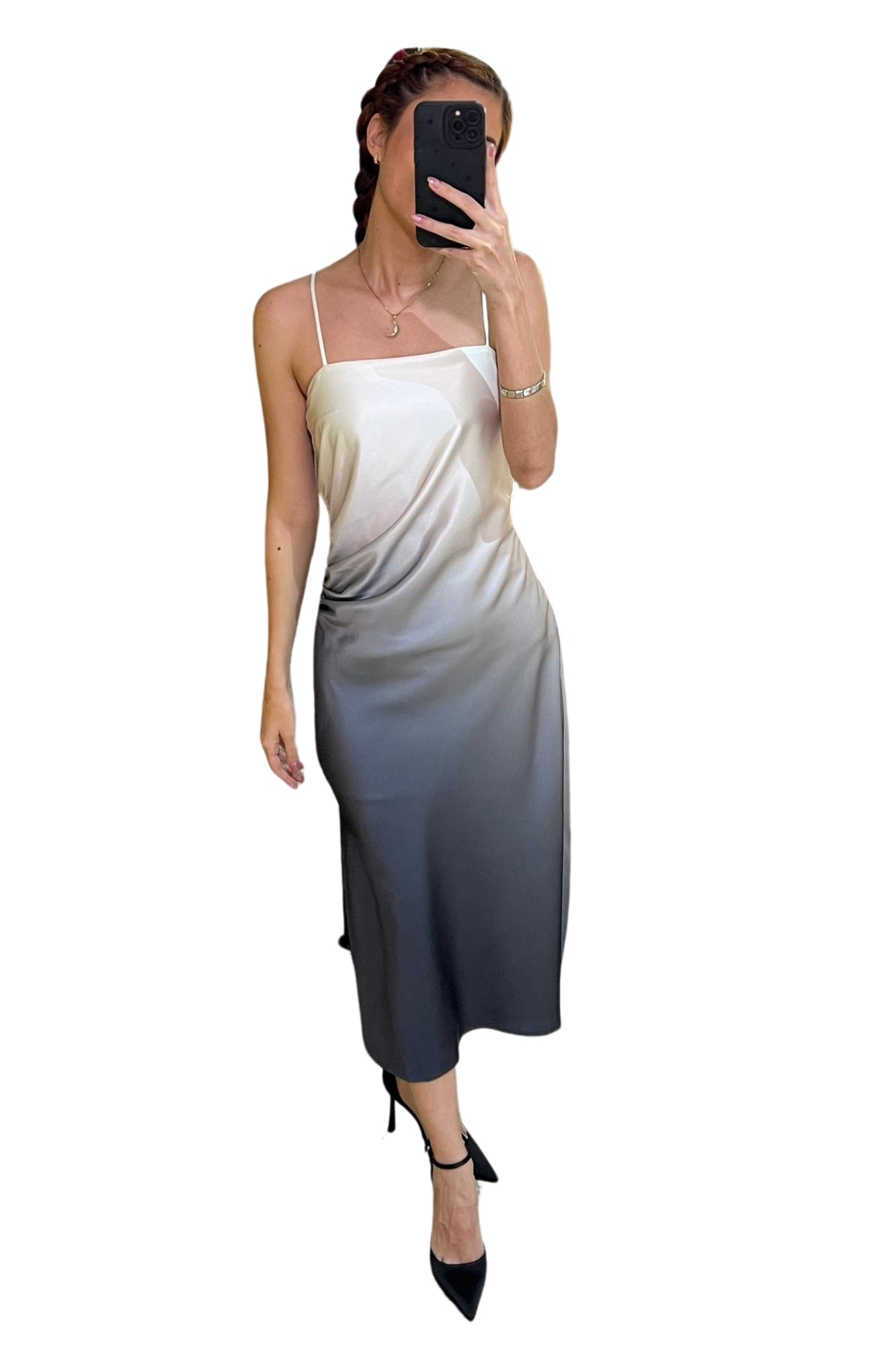 GREY ELEGANCE MIDI DRESS