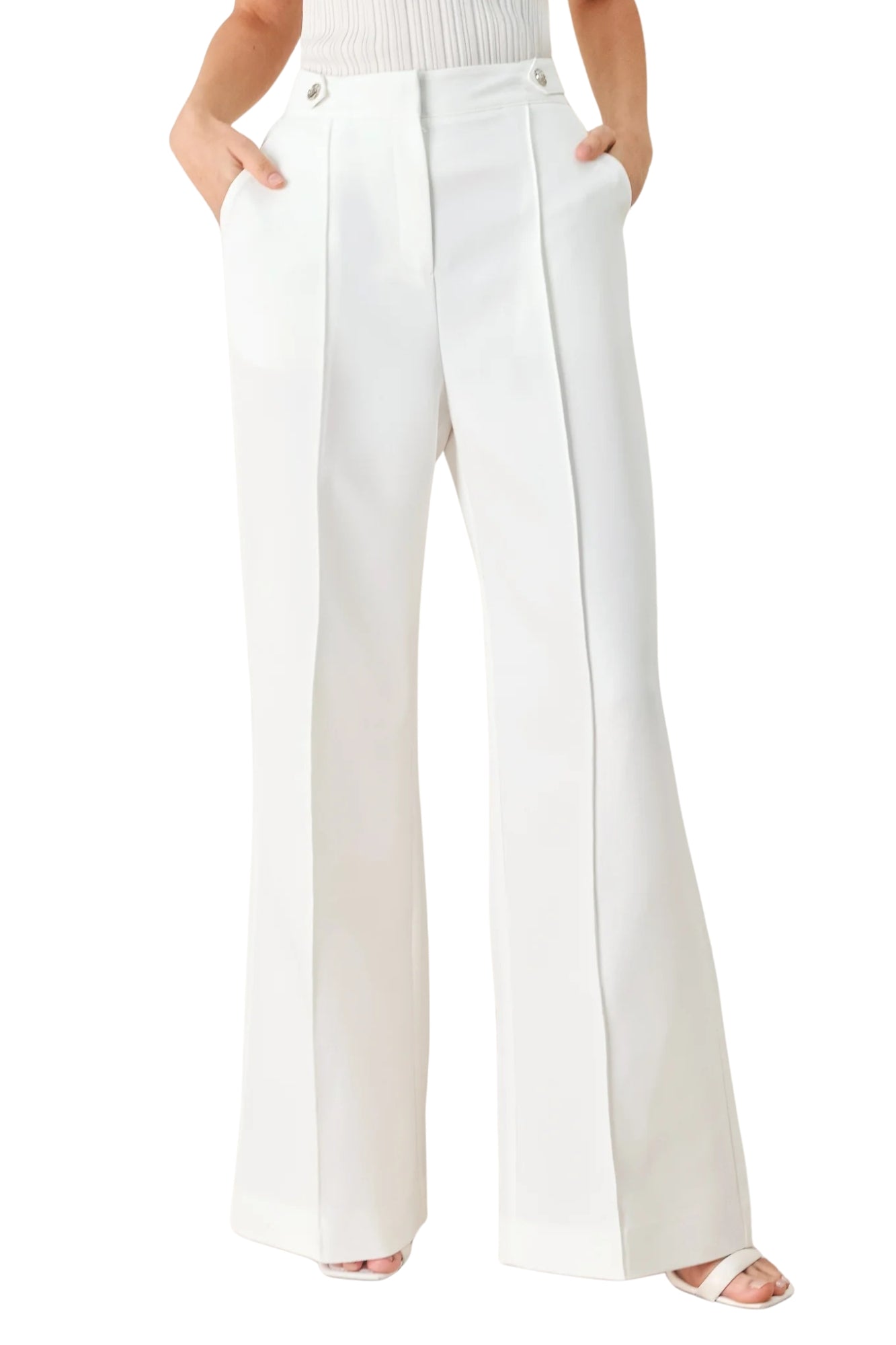 PEPLUM TOP & STRAIGHT LEG PANTS SET