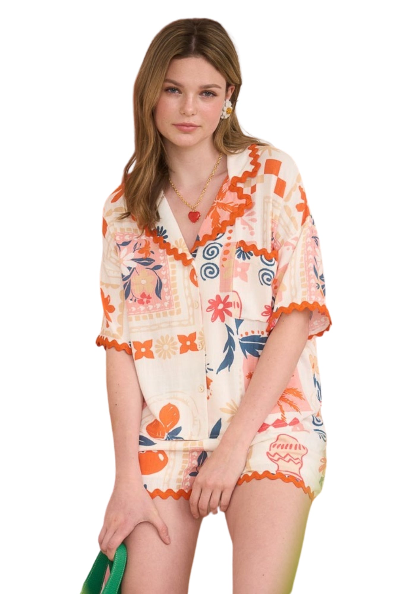 FLORAL & FRUITS SHORT SET