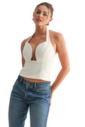 SCULPTED HALTER TOP