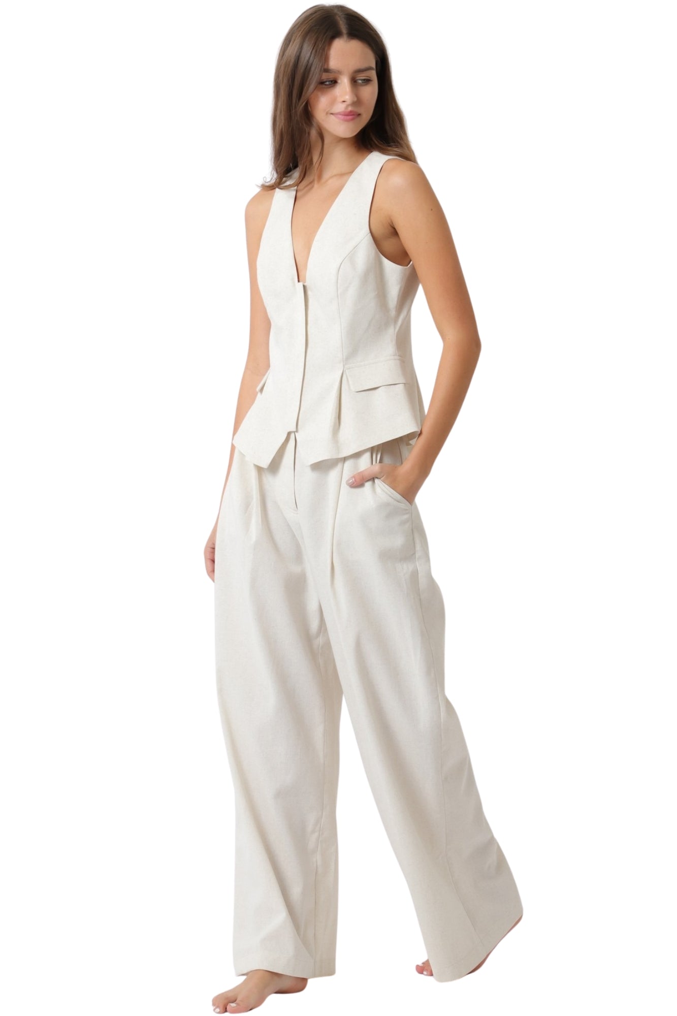 ZIP DETAIL TOP & PANTS SET