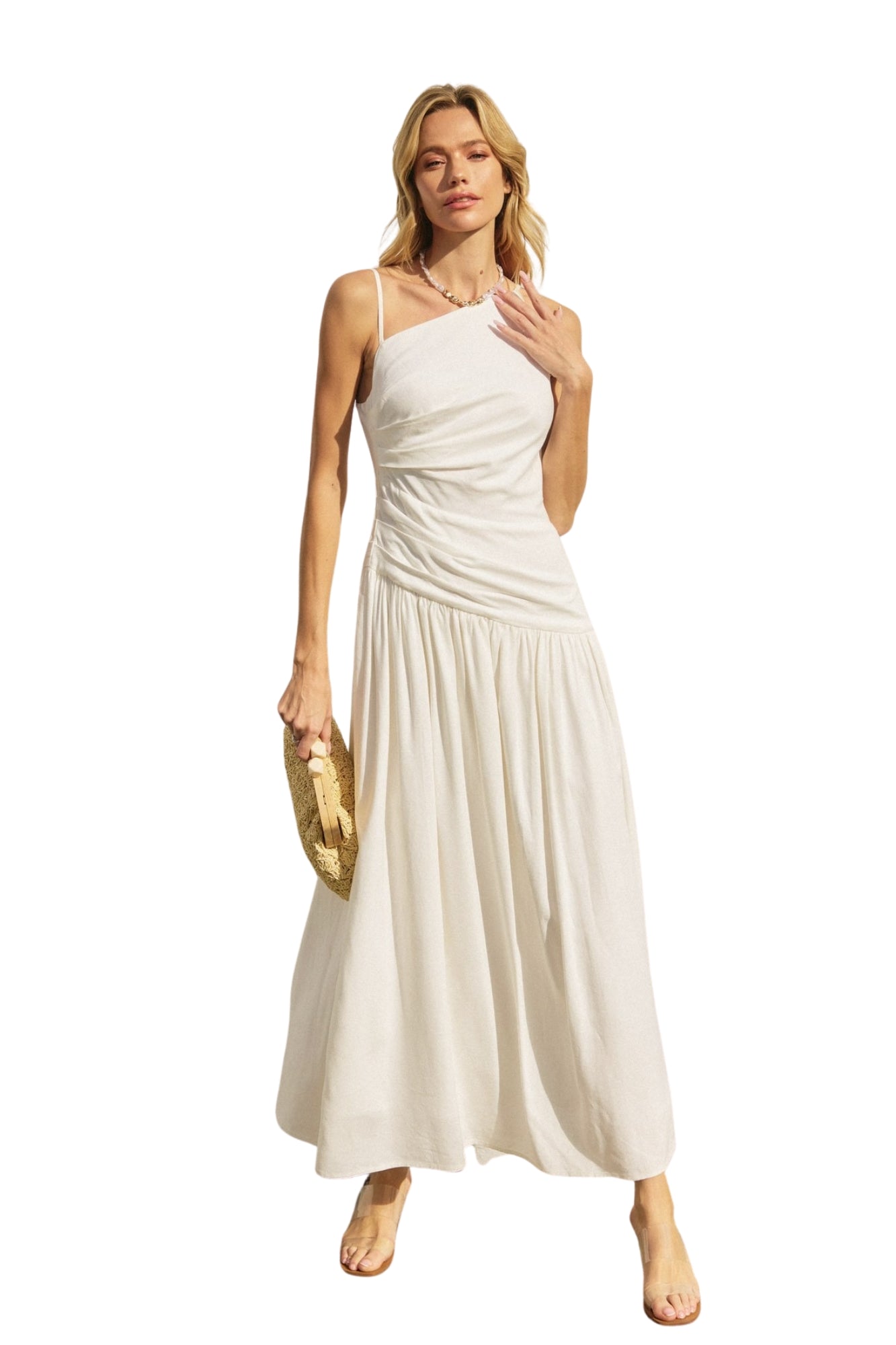 HEAVEN SENT DROP WAIST RUCHED DRESS