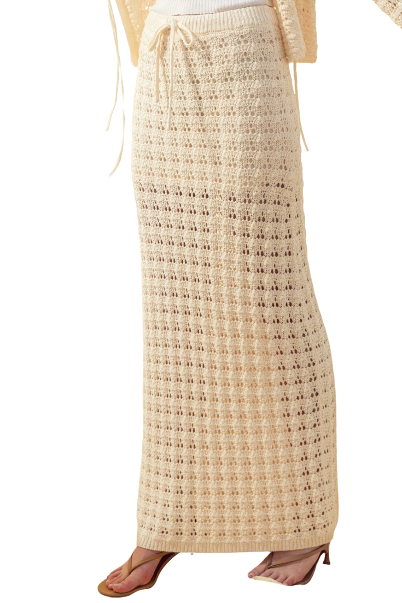 CROCHET CARDIGAN & MAXI SKIRT SET