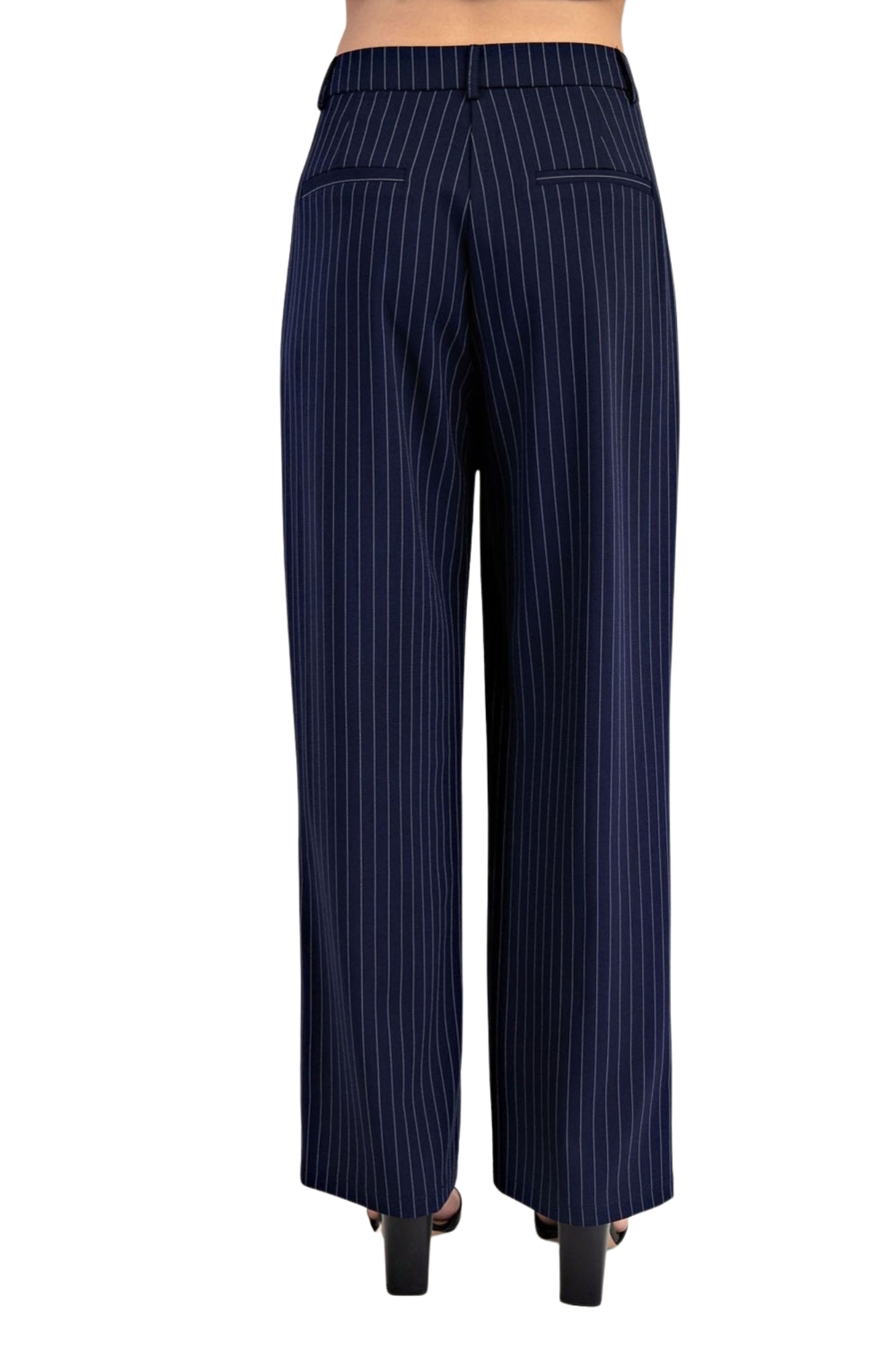 PINSTRIPE WOVEN TOP & PANTS SET
