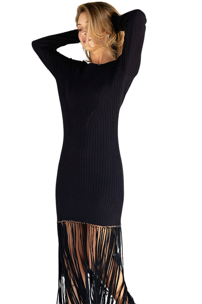 FRINGE MIDI DRESS