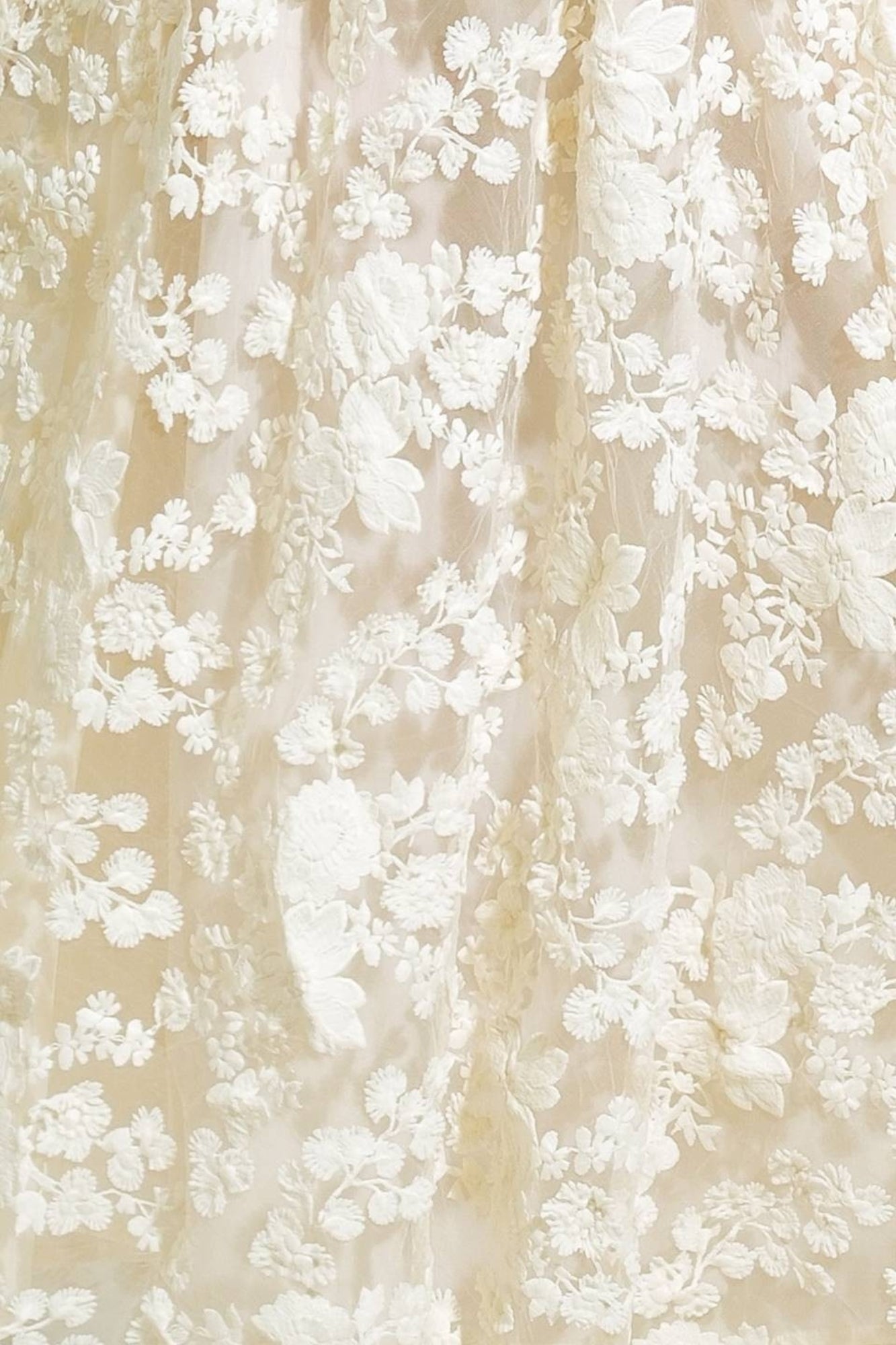 DREAMY BLOSSOM WOVEN LACE MIDI DRESS