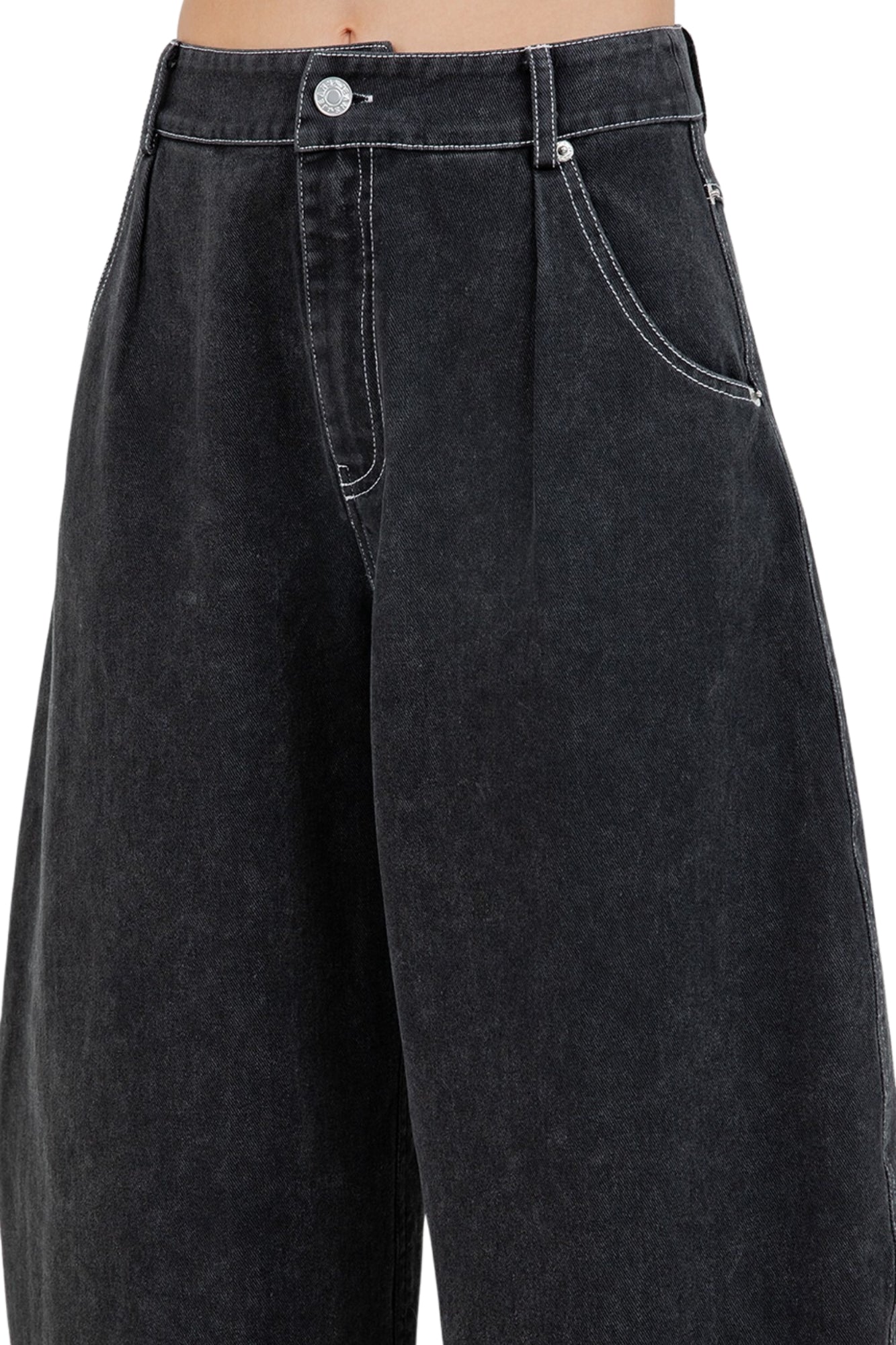 SOFT COTTON WASHED CROPPED JACKET & BARREL LEG PANTS