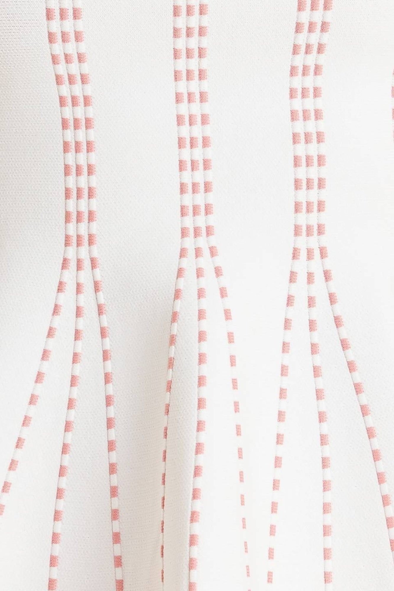 JAQUARD SWEATER TOP - WHITE/PINK