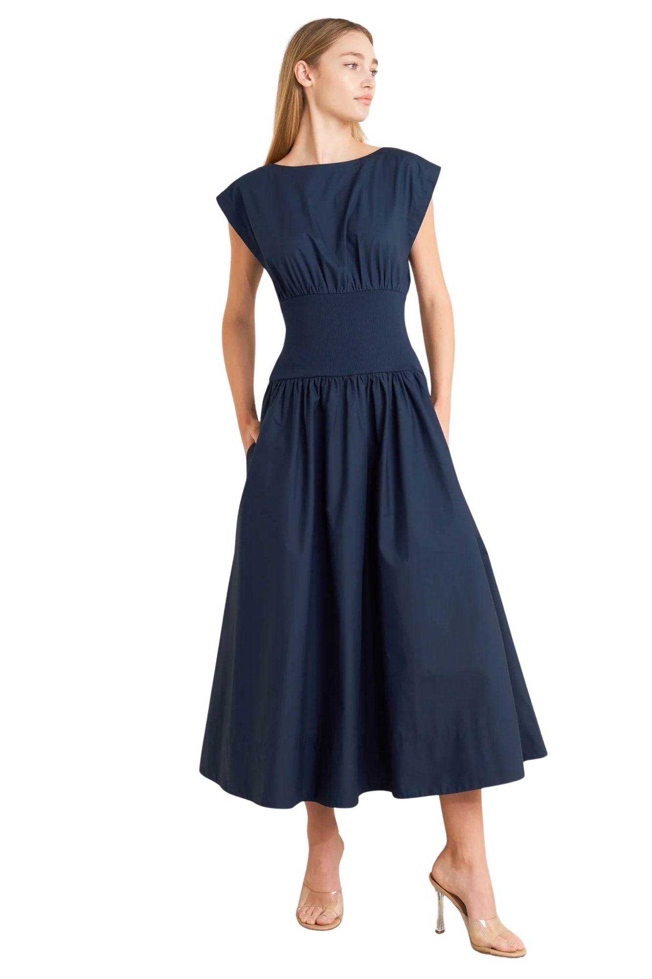 DREAMWEAVER ROMANTIC WOVEN MIDI DRESS