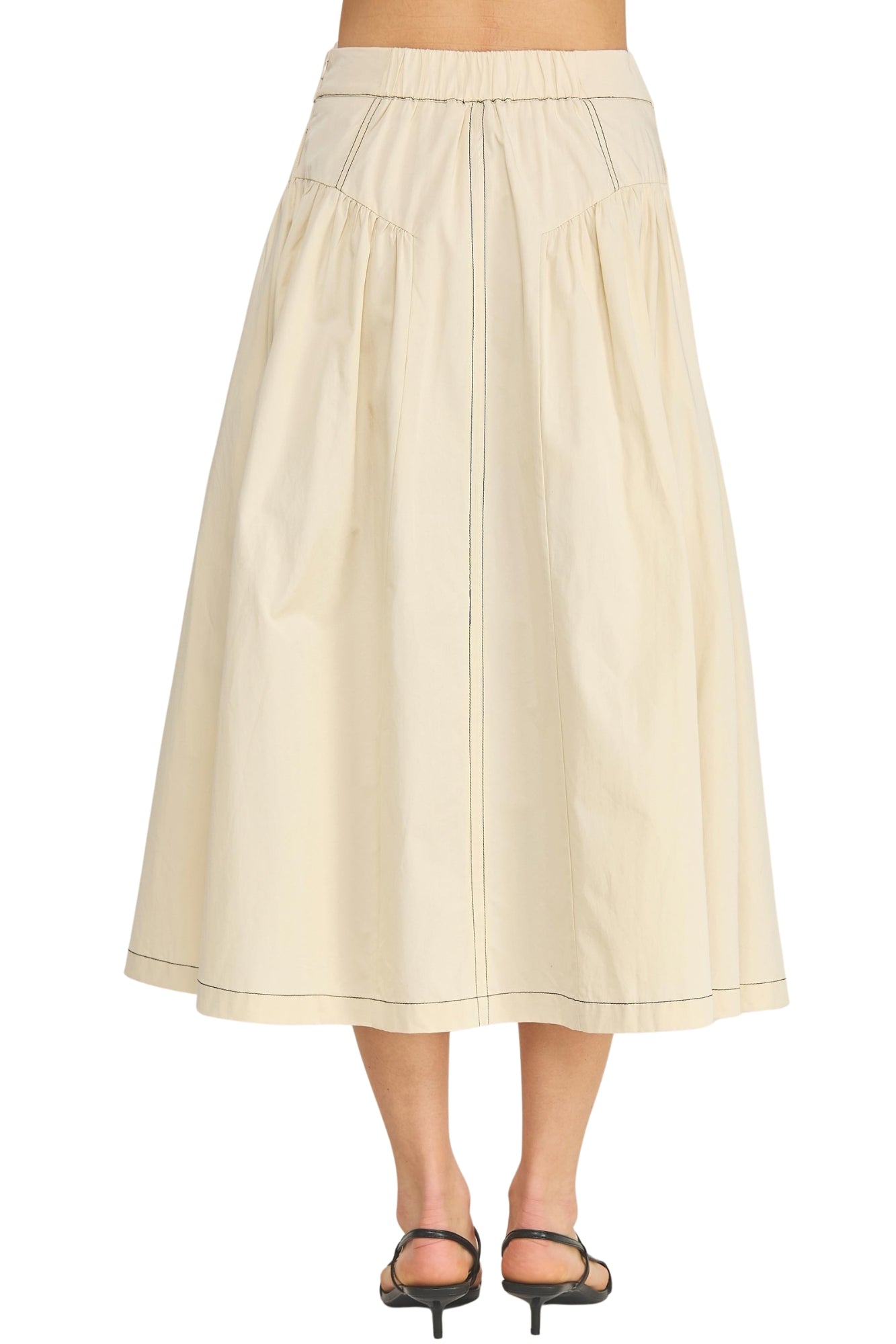 TOP-STITCH BUCKLE DETAIL POPLIM SET