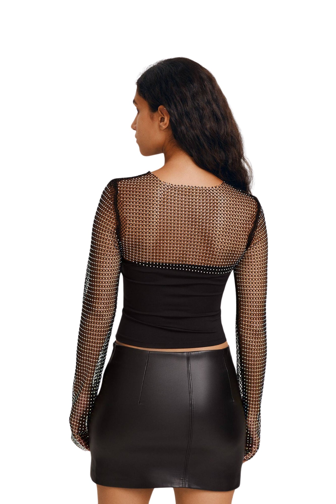 RHINESTONE MESH TOP
