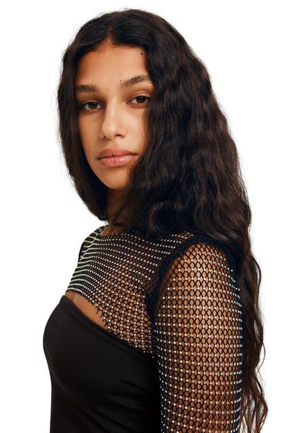 RHINESTONE MESH TOP