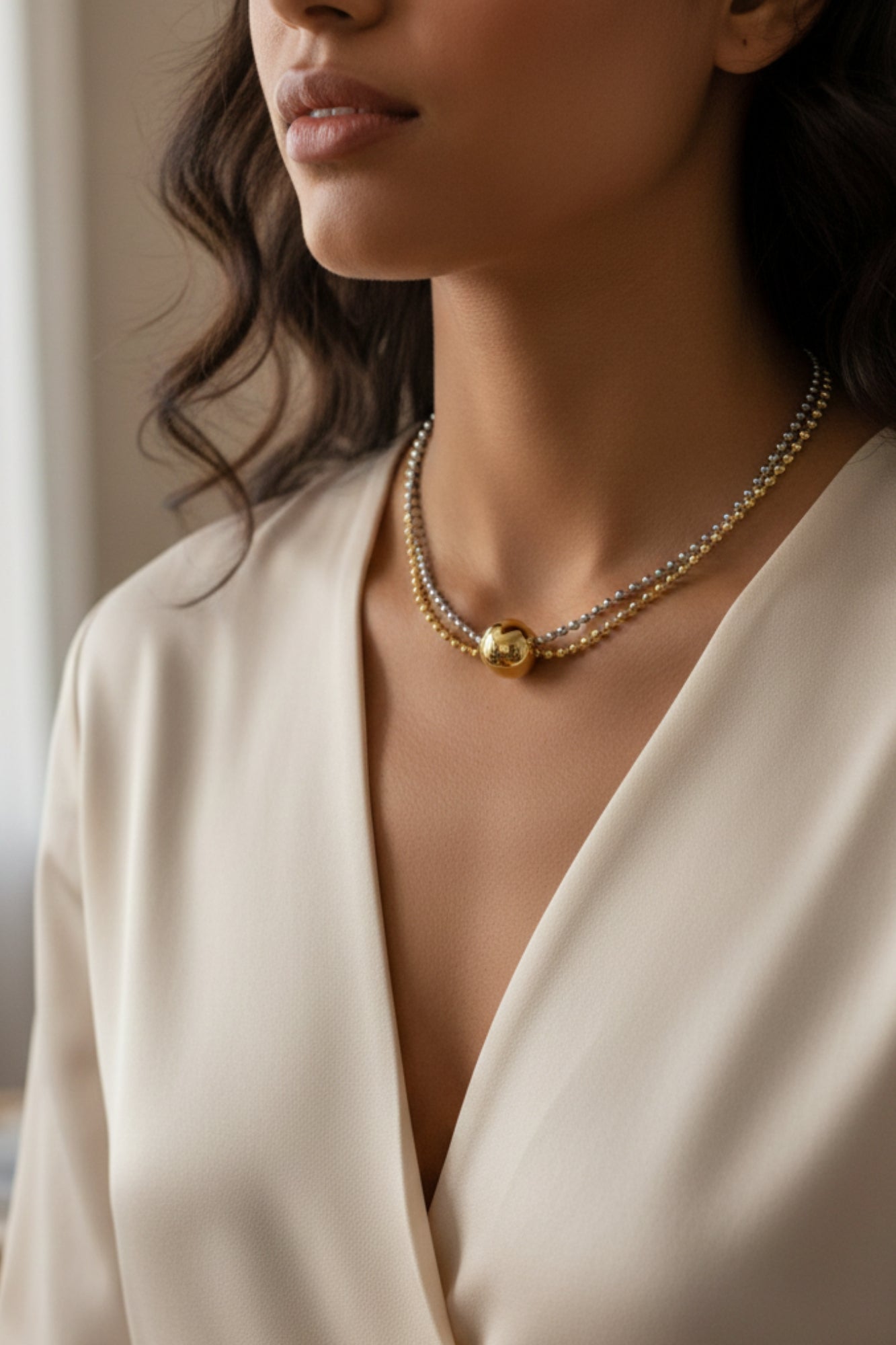 THE DUO BEAD NECKLACE