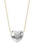 SILVER HEART BEAD CHAIN NECKLACE