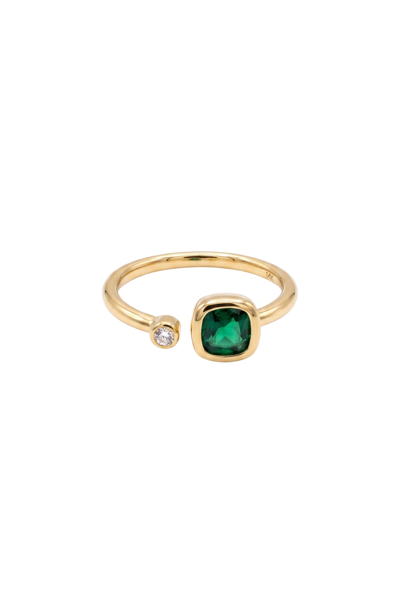 CUSHION-CUT OPEN RING