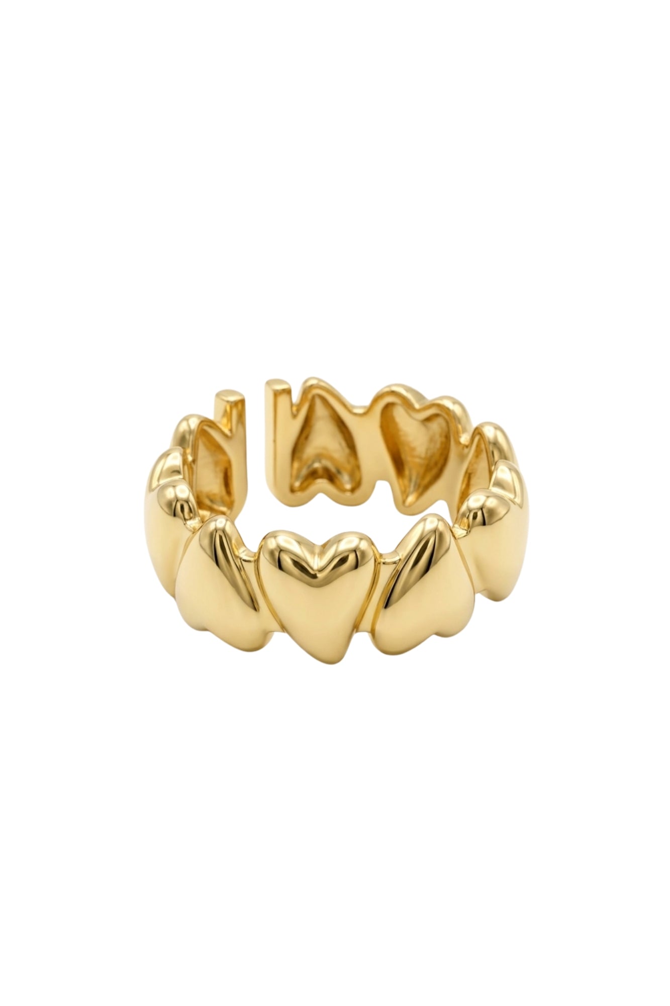 PUFFY HEART ADJUSTABLE RING