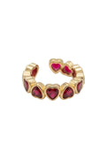 INFINITE HEARTS ADJUSTABLE RING - RED