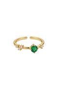 GREEN DETAIL ADJUSTABLE RING