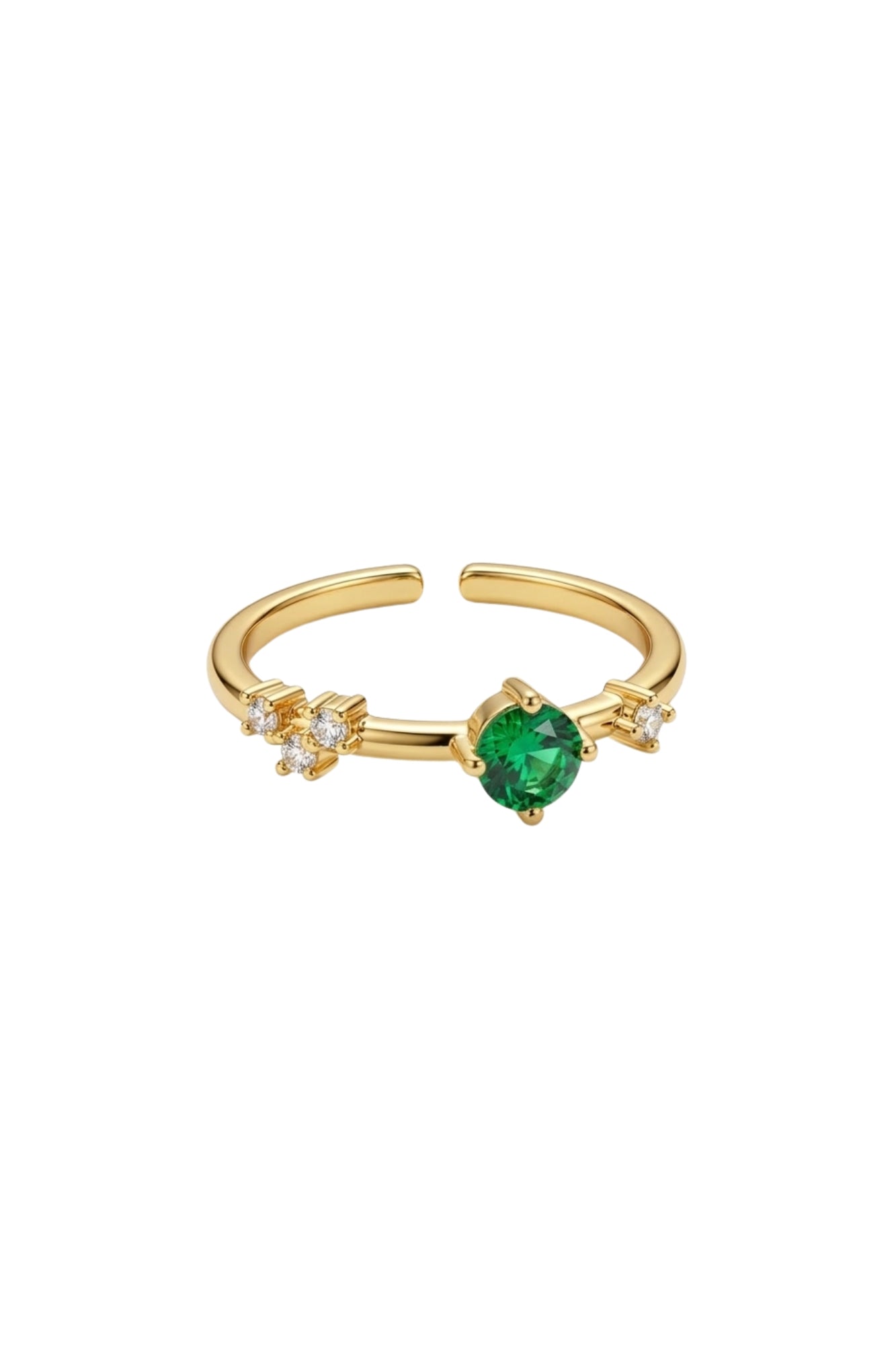 GREEN DETAIL ADJUSTABLE RING