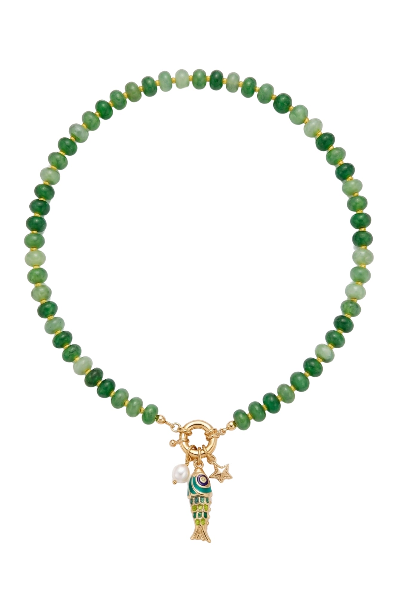 COASTAL JADE FISH NECKLACE