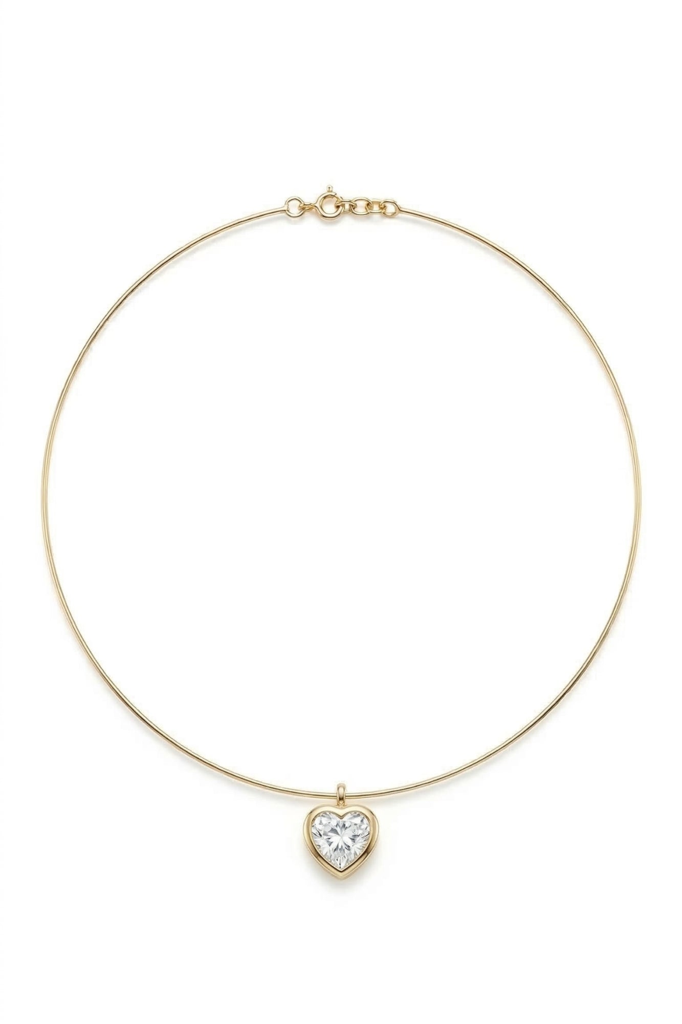 MINIMALIST TORQUE NECKLACE - HEART