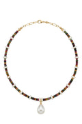 RAINBOW STONE BEADED NECKLACE
