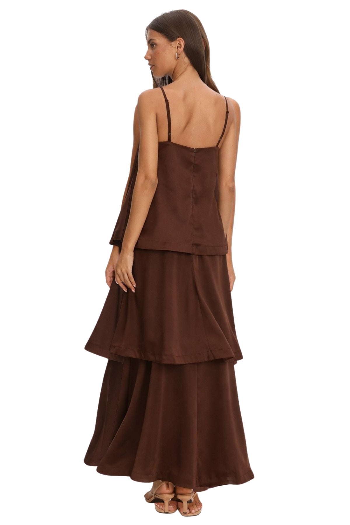 LAYERED FLOWY MAXI DRESS