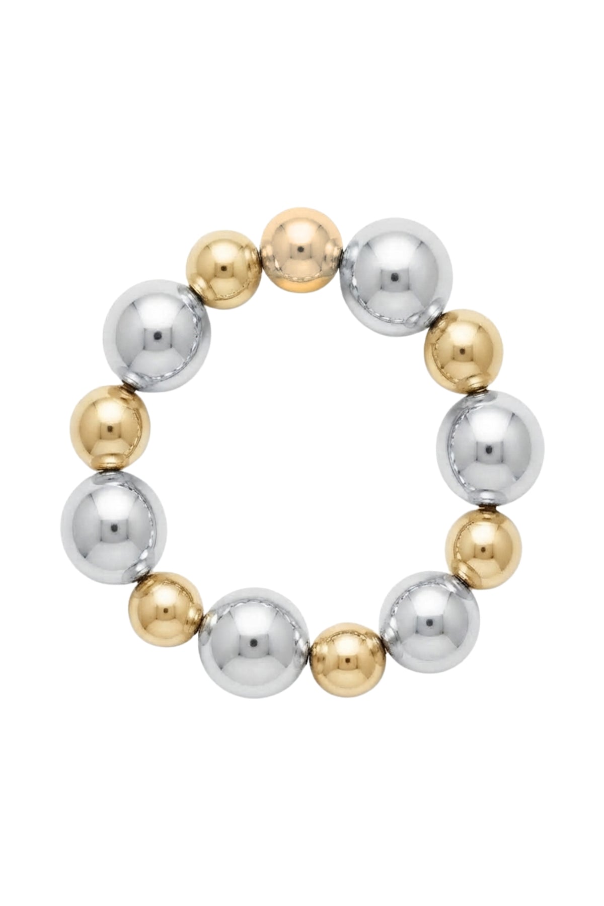 CHUNKY GOLD BALL STATEMENT BRACELET - MIX