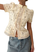 LACE SLIM FIT BLOUSE
