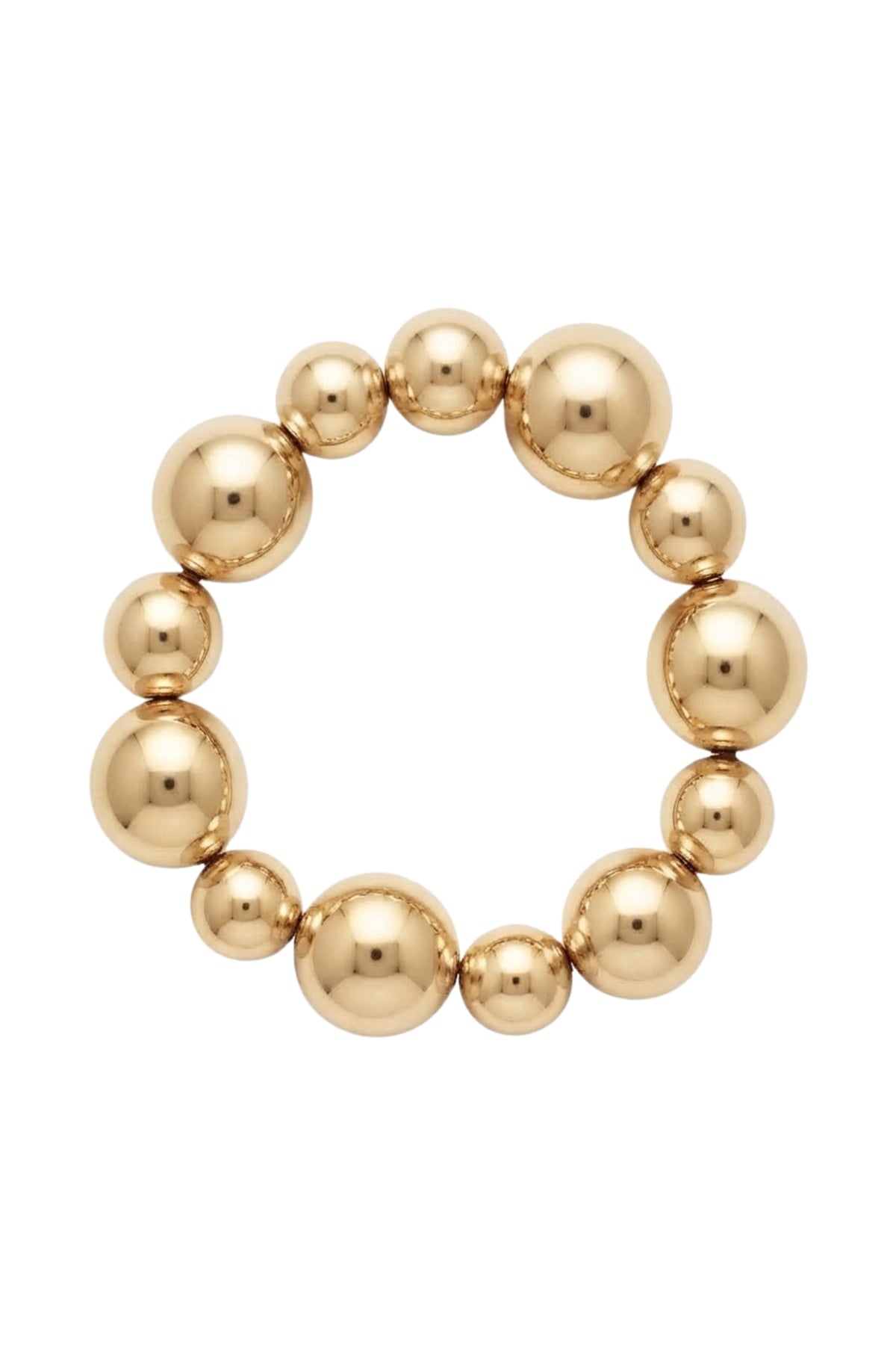 CHUNKY GOLD BALL STATEMENT BRACELET - GOLDEN